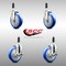 Service Caster 5 Inch 316SS Blue Poly Swivel 7/8 Inch Expanding Stem Caster Brake SCC, 2PK SS316EX20S514-PPUB-BLUE-2-TLB-2-78 - alternate 3